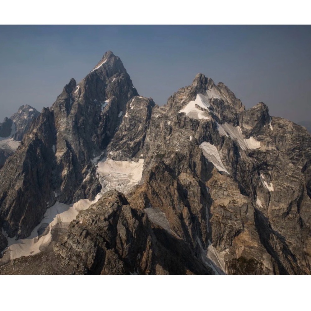 Mountain Peak Wall Art Print in Gray Scale